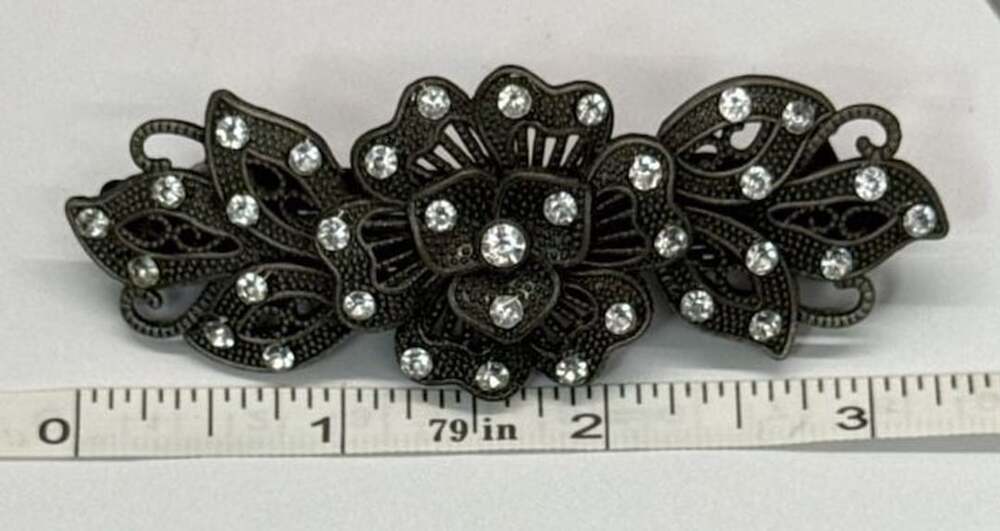 Vtg Decorative Daisy Hair Comb & Floral Rhinestone Hair Clip Lot Wedding Bridal - Picture 14 of 15
